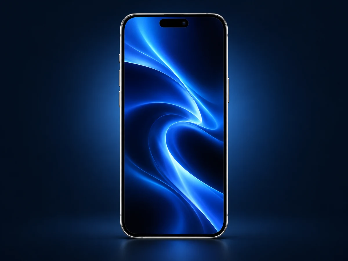 Illustration of a phone with a clear, repaired screen